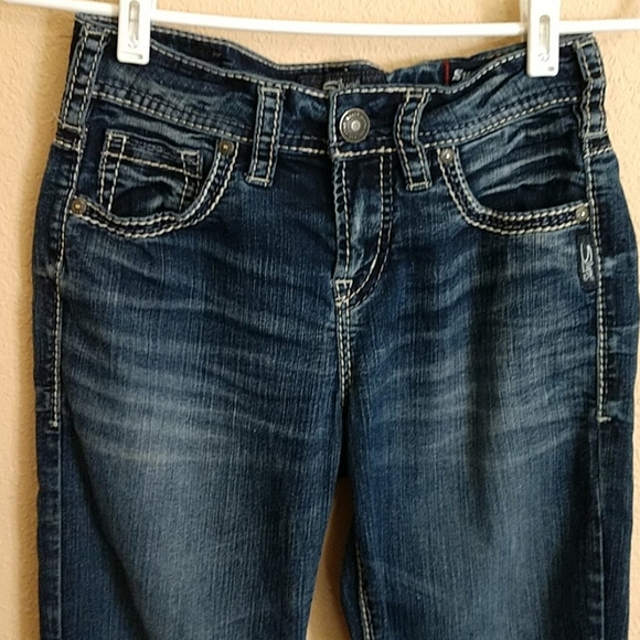 Silver Suki High Rise Boot Cut Jeans Sz25 - Picture 7 of 9